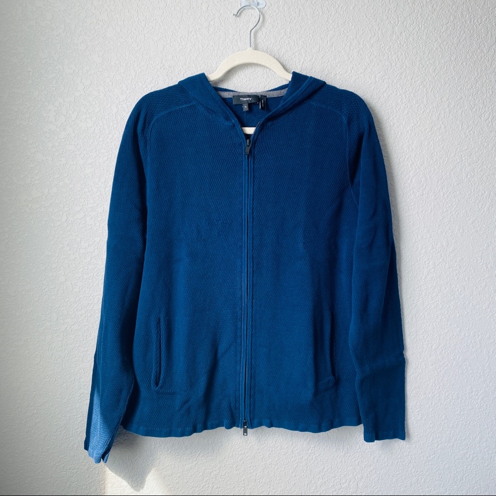 Theory Melker Breach Textured Zip Up Jacket Sz XL